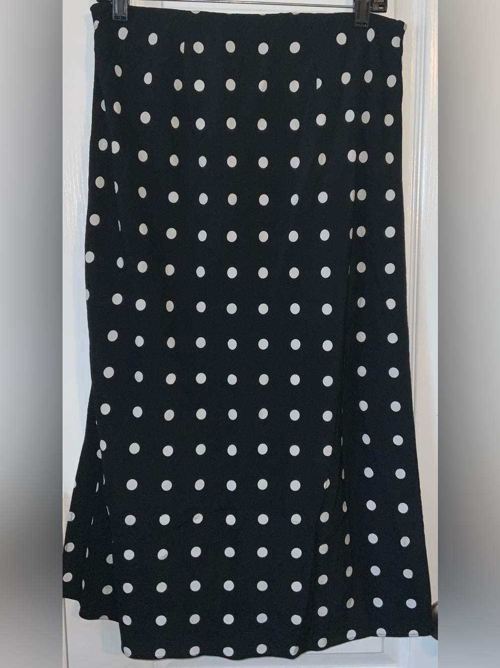 Madewell The Layton Midi Slip Skirt True Black Polka Dot NWT Size 6 - Picture 5 of 10